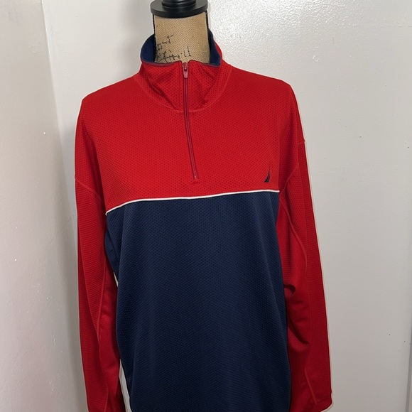 Nautica Red & Navy Blue Pull Over - Picture 6 of 8